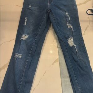Distressed Blue Jeans for Women